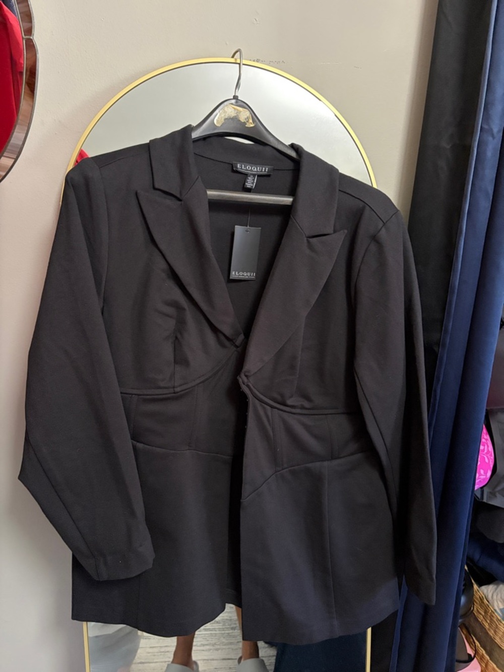 Eloquii Black Tailored Single-Button Blazer